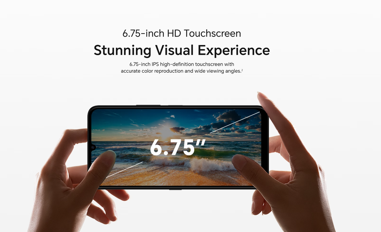 Large 6.75-Inch HD Display