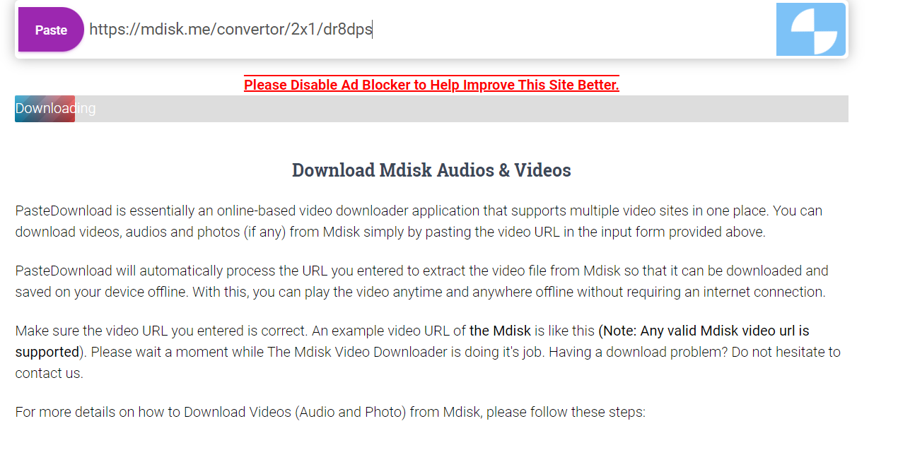 mdisk to mp4 convertor