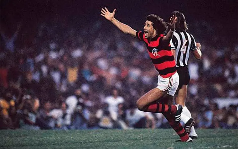 Comemoração do time do Flamengo
