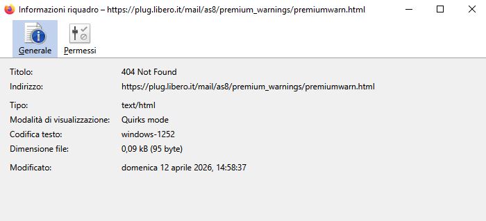 informazioni riquadro