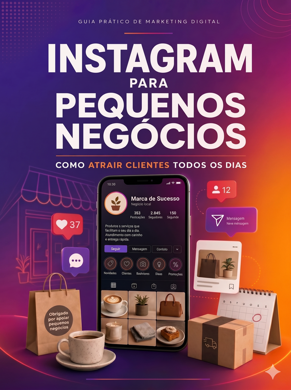 Capa do E-book Instagram para Pequenos Negócios