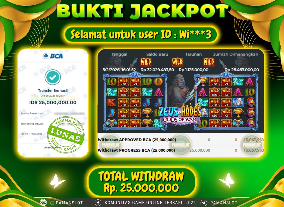 PAMANSLOT JACKPOT Game PP - Zeus Vs Hades Gods Of War Rp.25,000,000- LUNAS