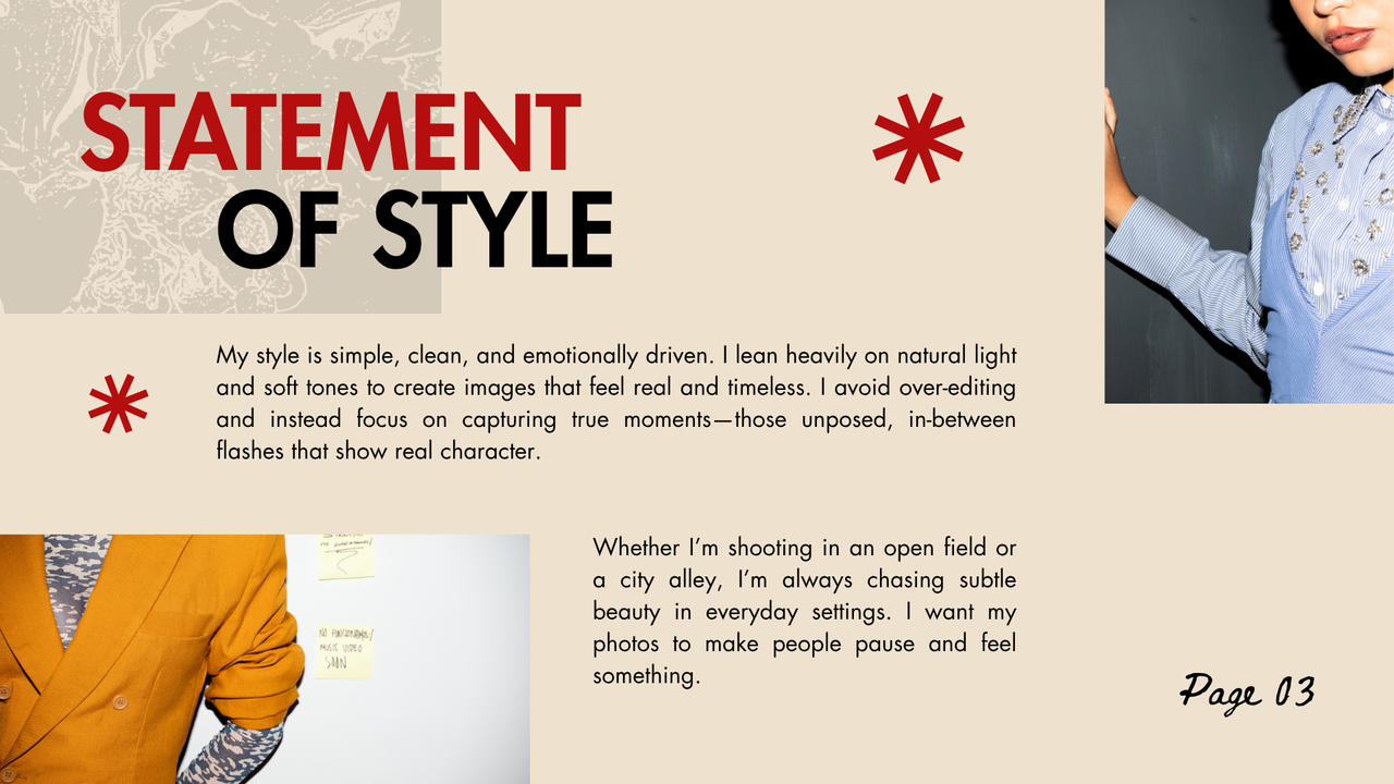 Red and Beige Modern Creative Portfolio Online Portfolio