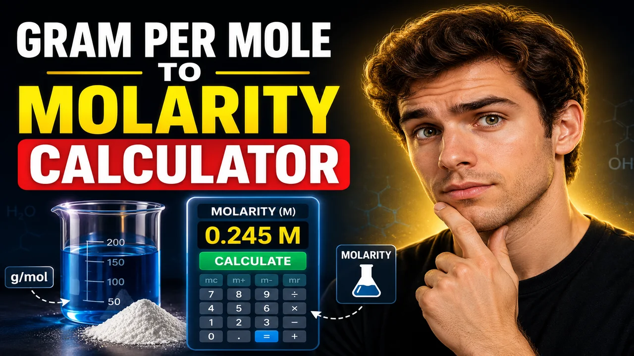 Gram Per Mole To Molarity Calculator