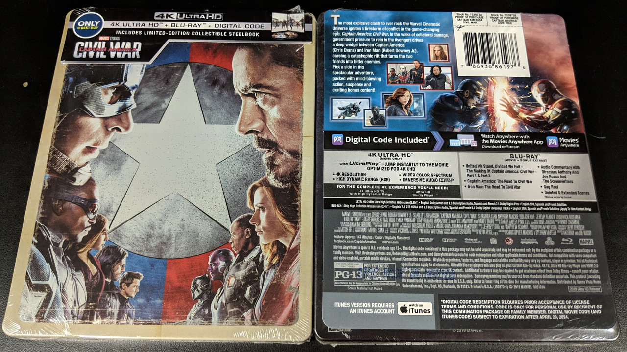 Captain America Civil War 4k Steelbook Best Buy Exclusive