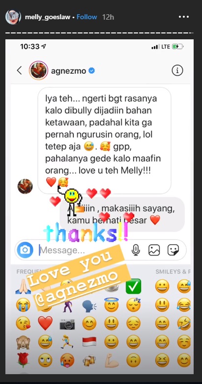 Dukungan Agnez Mo kepada Melly Goeslaw