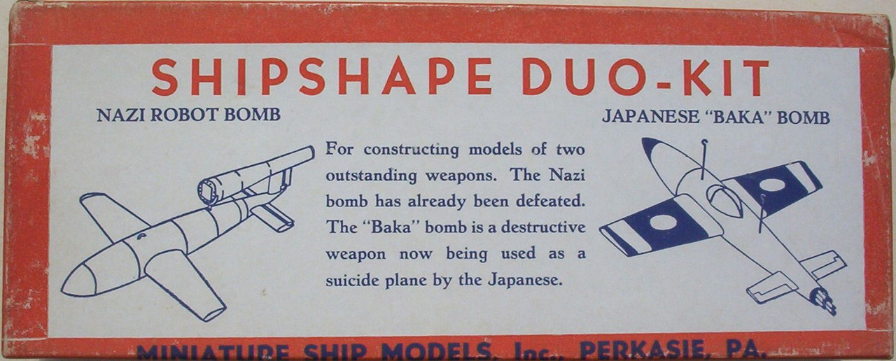 Ship Shape 48 S-353 Nazi Robot Bomb & Japanese 'Baka' Bomb Duo-Kit