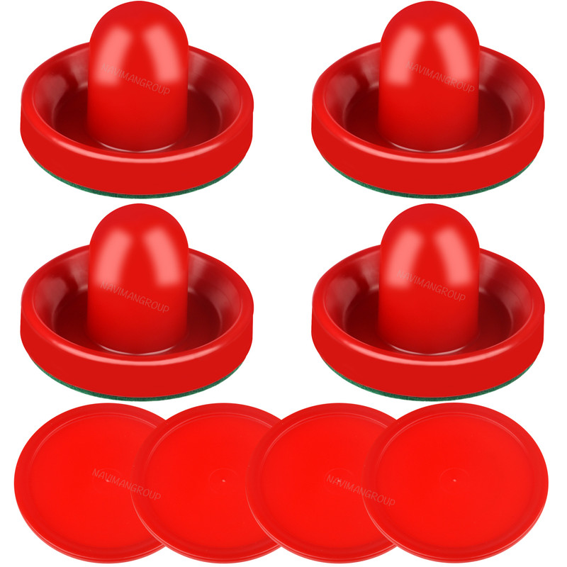 4pc Air Hockey Pushers Paddles and 4pc Air Hockey Pucks Strikers for Game Tables 4pc Air Hockey Pushers Paddles and 4pc Air Hockey Pucks Strikers for Game Tables