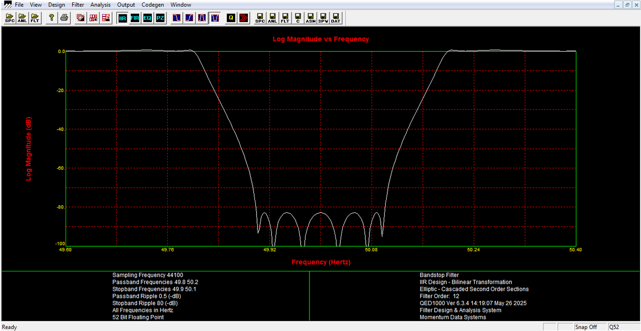 dsp 50hz bandstop filter 01