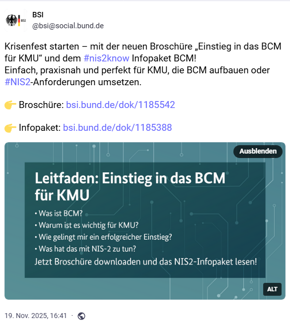 BSI BCM-Broschüren