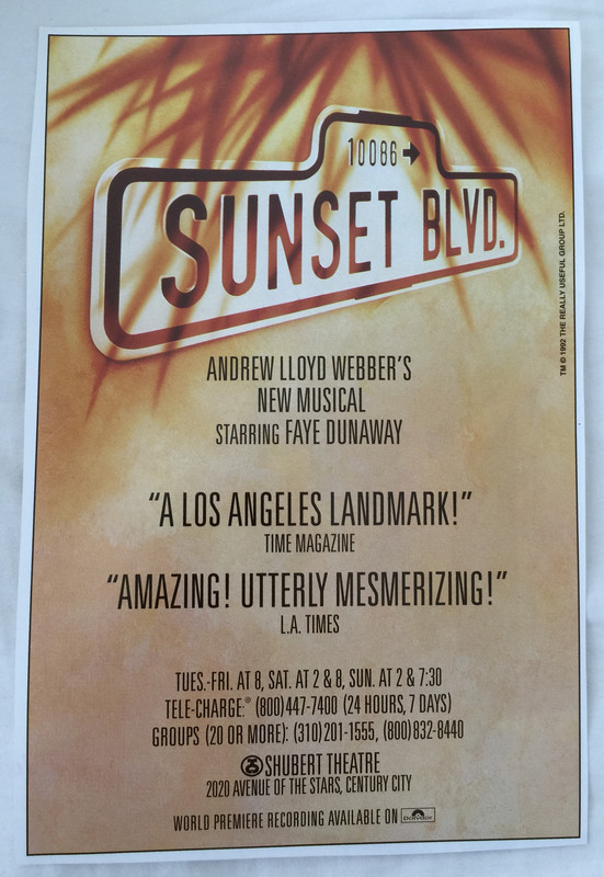 28 years ago today: ALW fired Faye Dunaway from LA's 'Sunset Boulevard' !