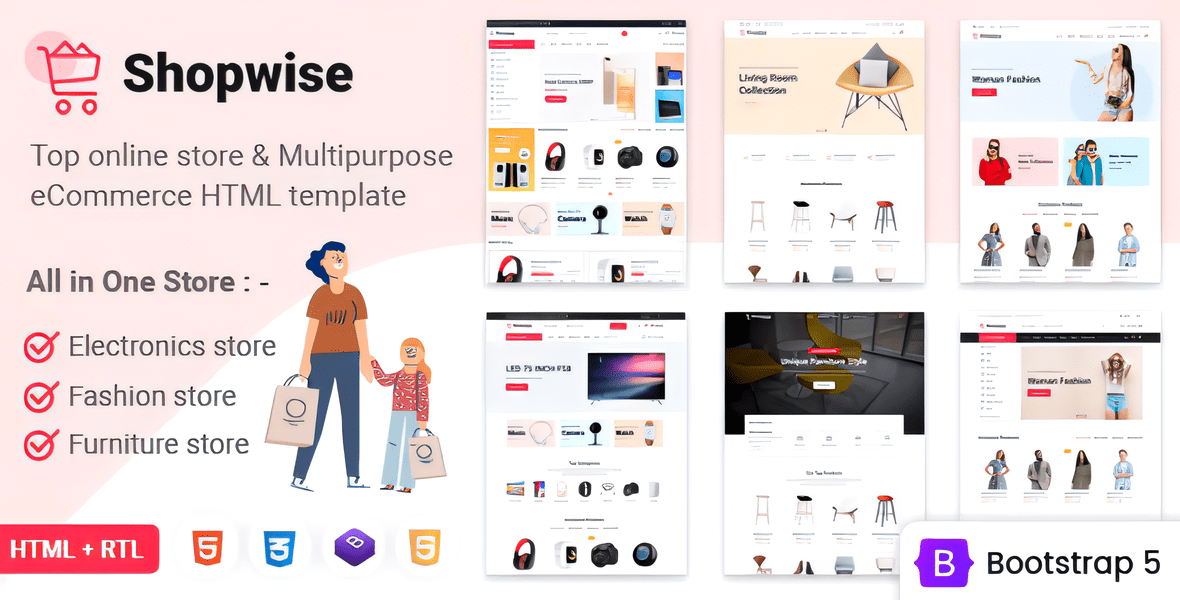 Shopwise – eCommerce Multipurpose Bootstrap 5 HTML Template