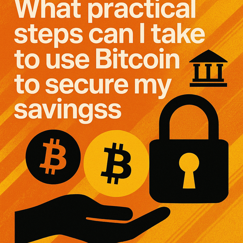 What practical steps can I take to use Bitcoin to secure my savings