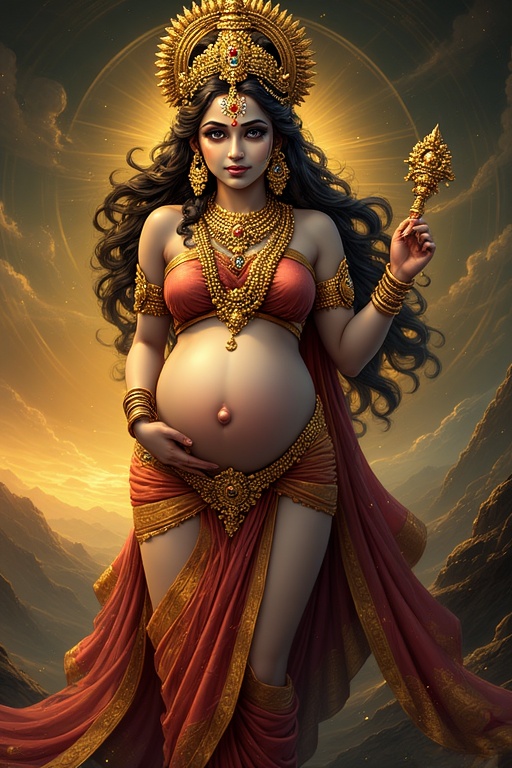 naked-goddess-parvati-pregnant-34