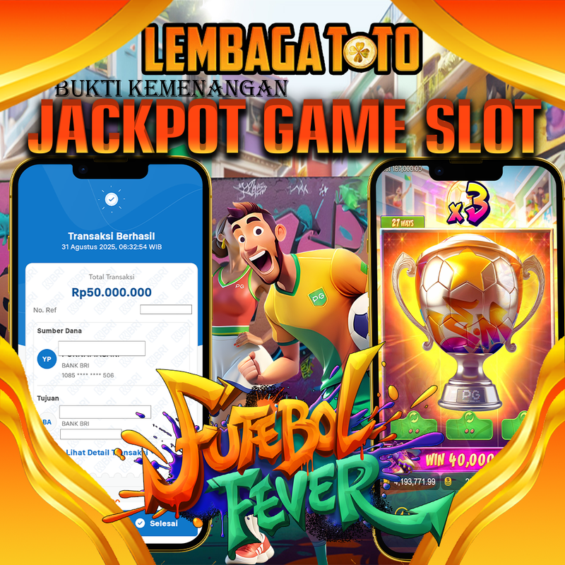 BUKTI JACKPOT 01 SEPTEMBER LEMBAGATOTO FUTEBOL FEVER  Rp.50.000.000,- LUNAS