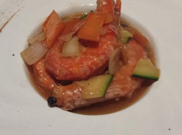 Gamberoni allo scalogno