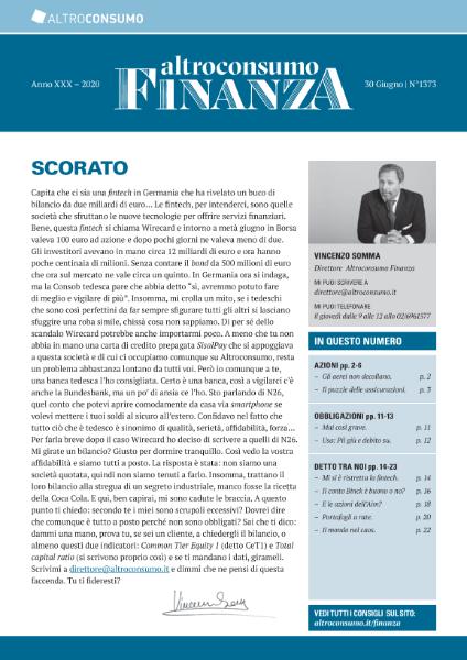 Altroconsumo Finanza N.1373 - 30 Giugno 2020