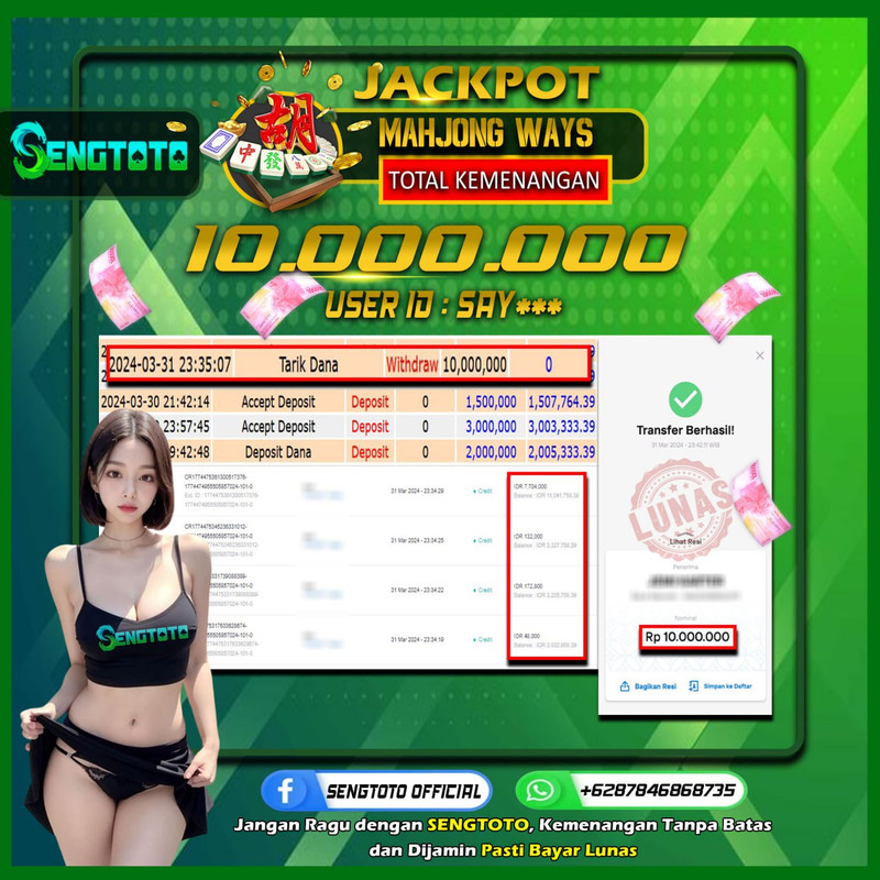 BUKTI PEMBAYARAN SLOT MAHJONG WAYS