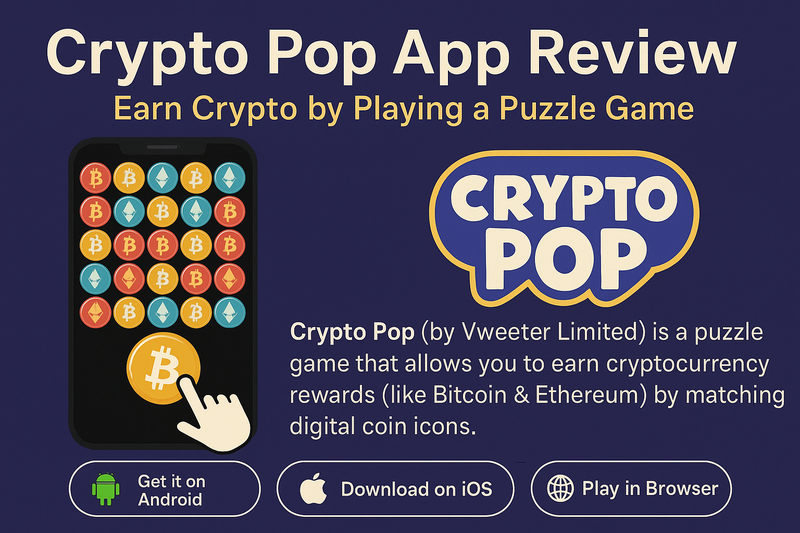 Crypto Pop - Earn Free Crypto Matching Coins Crypto Pop App Gameplay Screenshot