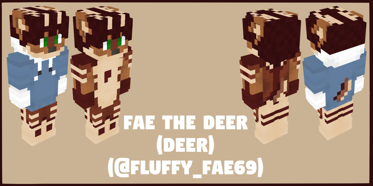 Fae The Deer | @Fluffy_Fae69 (Silm Model) (Commission) Minecraft Skin