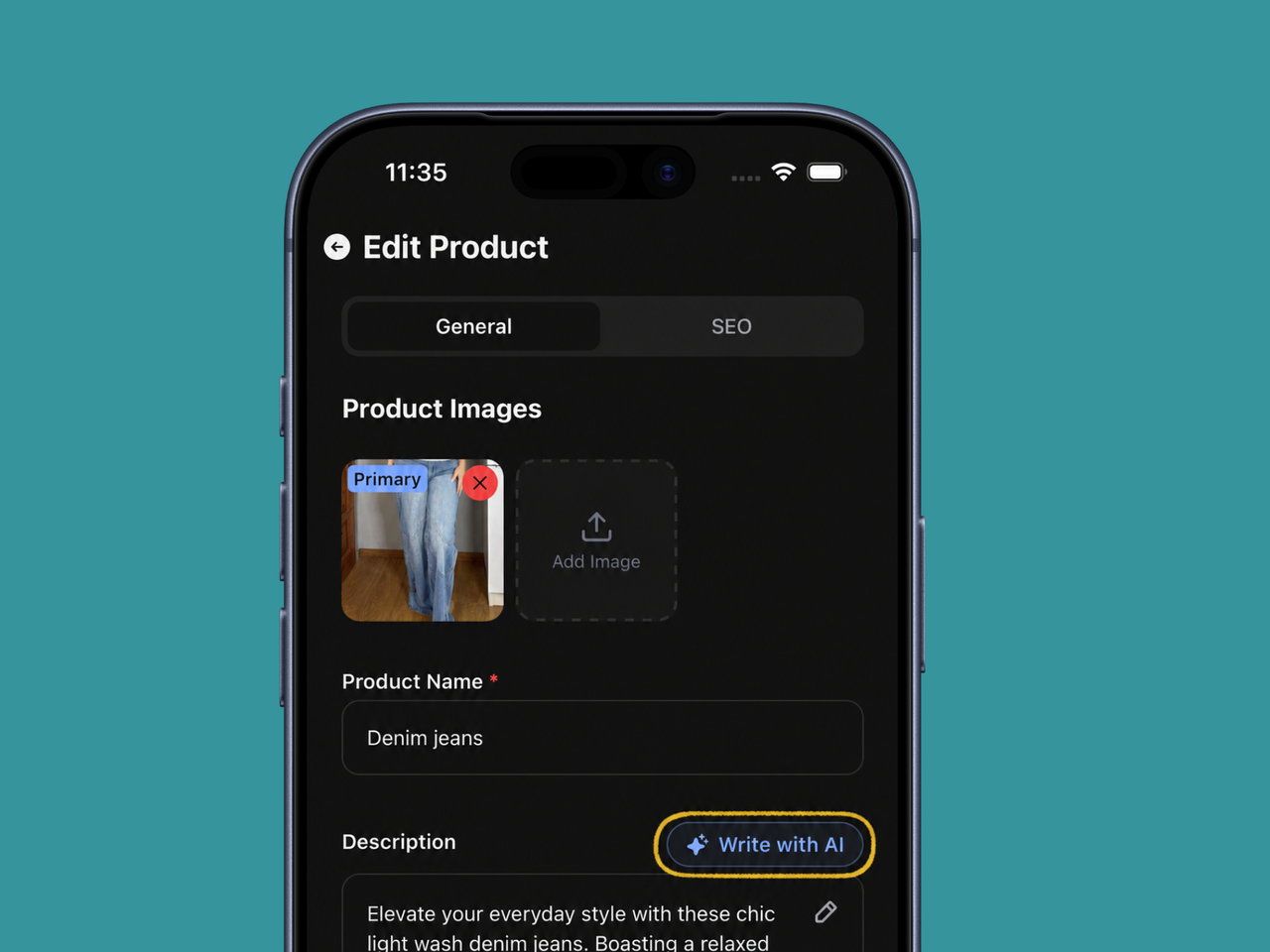 Strawlo's Ai product description feature