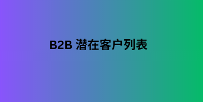 B2B 潜在客户列表