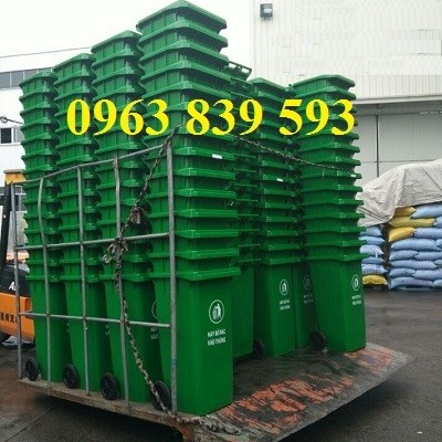 Giá thùng rác nhựa 120L màu xanh lá rẻ Bình Dương / 0963.839.593 Ms.Loan Thung-rac-nhua-120-L