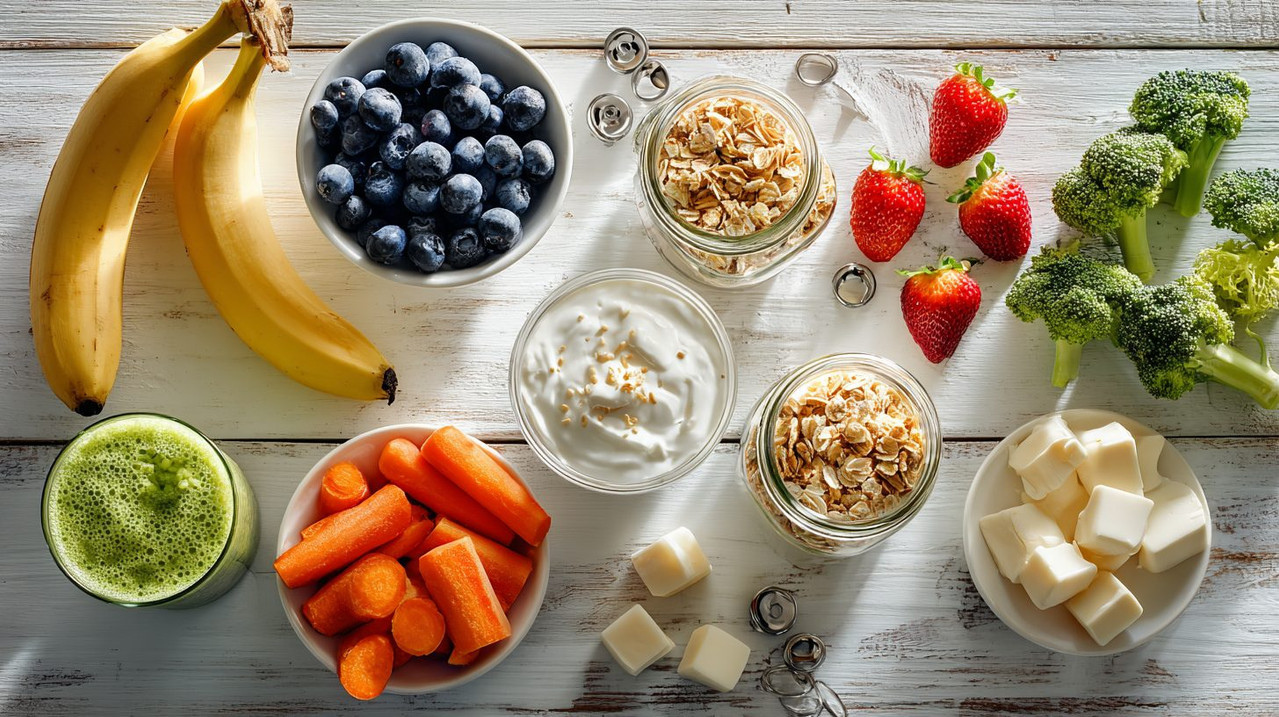 Полезные продукты для питания с металлическими брекетами