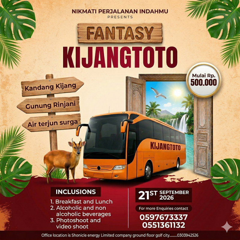 KIJANGTOTO Travel - Agen Bus Pariwisata & Paket Wisata Alam Terbaik