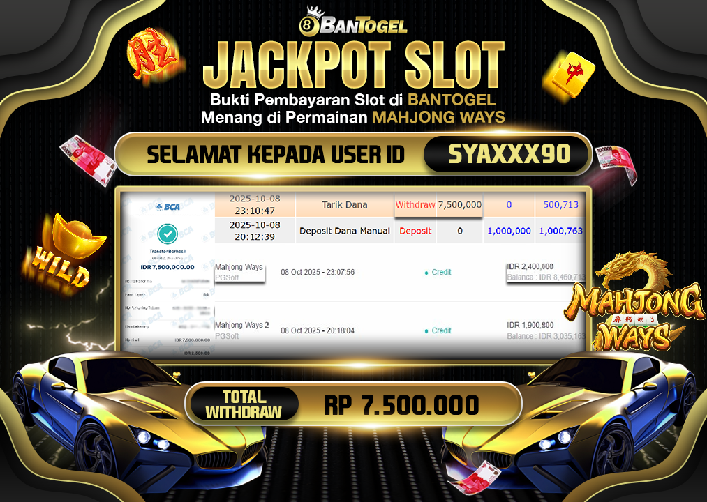BUKTI JACKPOT LUNAS BANTOGEL