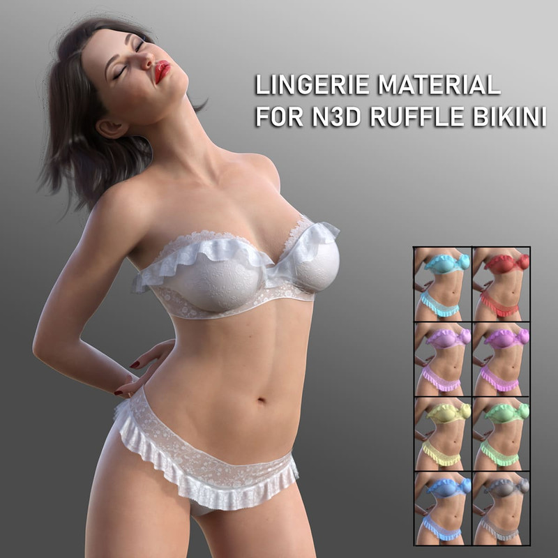 Lingerie Material for N3D Ruffle Bikini