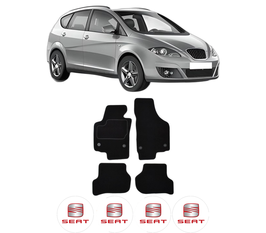 Set Covorase Presuri SEAT ALTEA XL (5P5, 5P8) din 2006-2015, Auto, Material Textil Mocheta, 4 Stickere auto cu SEAT