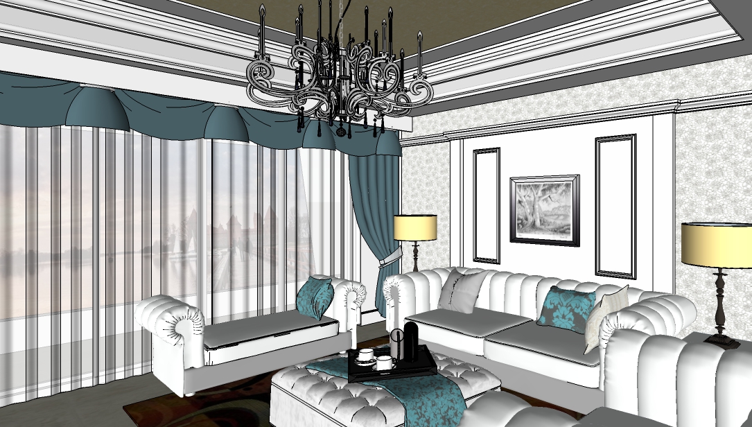 1020 Interior Classic Scene Sketchup Model Free Download Part 3