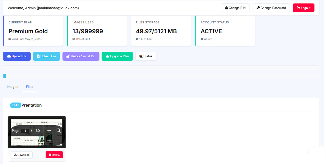 JH Cloud System Screenshot