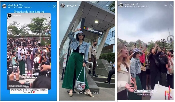 Momen Gisella Anastasia mengunjungi Citayam Fashion Week pada Minggu (24/7/2022).