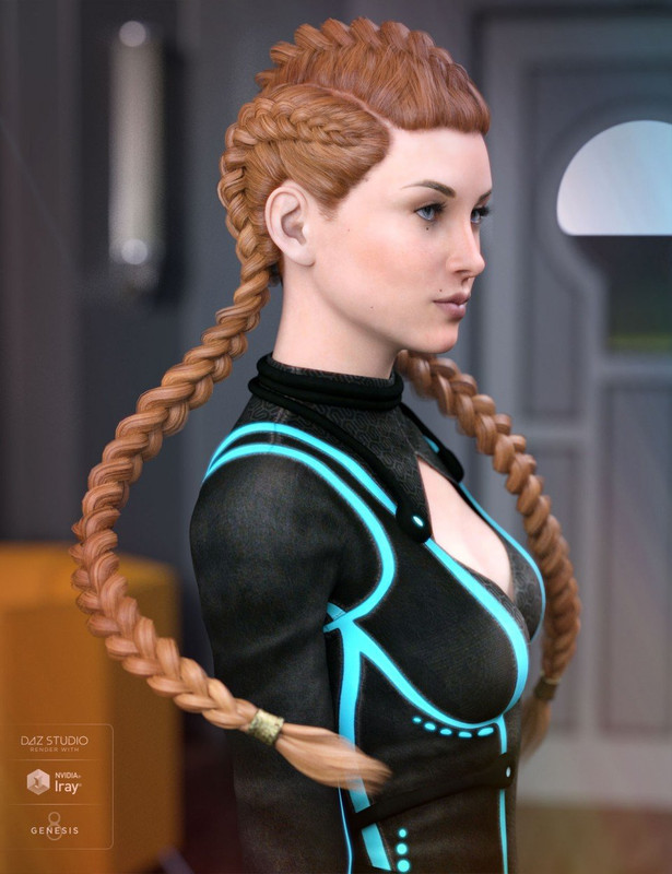 Quincy Hair for Genesis 3 & 8 Female(s)