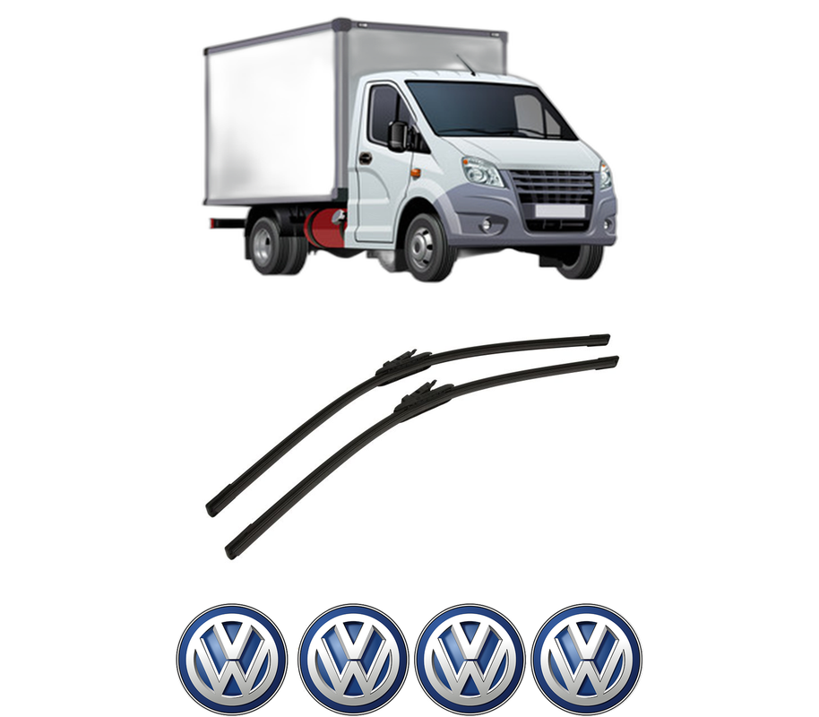 Set stergatoare auto Volkswagen CRAFTER 30-50 Van (2E_) din 2006-2016, pentru parbriz auto, 2 bucati, Bosch Aerotwin, din cauciuc siliconat rezistent, 4 Stickere Auto Volkswagen