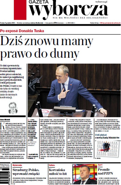 Gazeta Wyborcza 13.12.2023