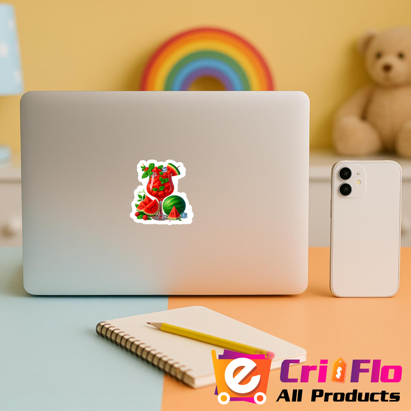 Sticker pepene in pahar, Autoadeziv, Cri-Flo, dimensiune 6 cm