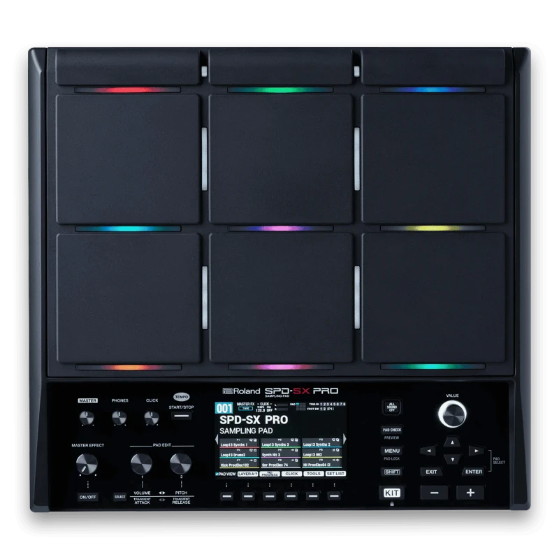 ROLAND SPD-SX PRO Sampling Pad | Advanced Electronic Percussion | Black
