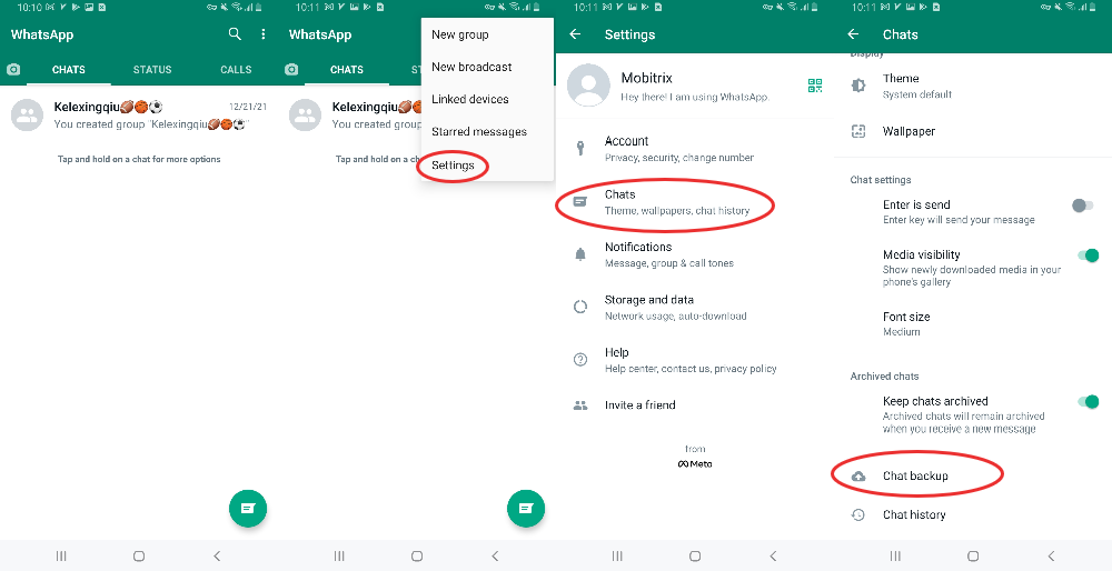 WhatsApp Backup Options Exist