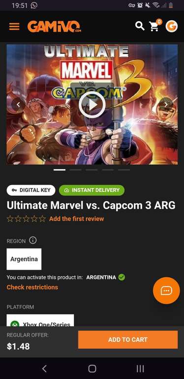 Gamivo: Marvel vs capcom 3 ultimate Xbox 
