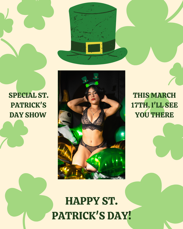 Green and Beige Simple Illustrative St. Patrick's Day Instagram Post