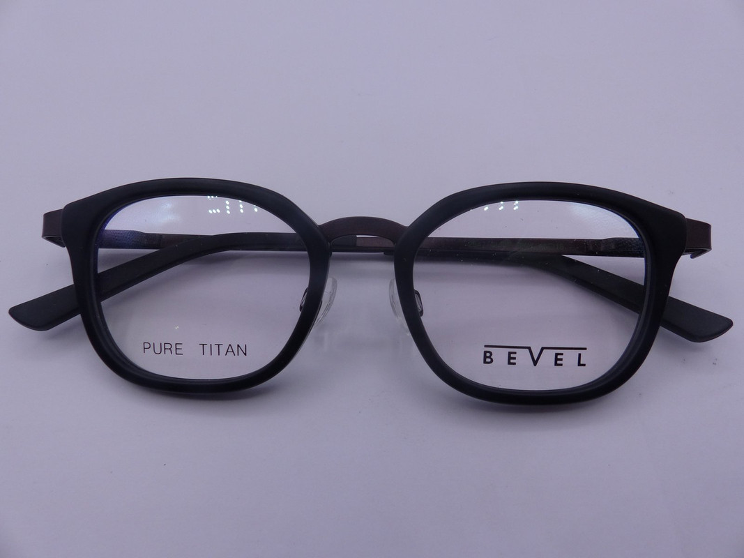 BEVEL 2547 ALFIE BLACK MATTE UNISEX EYEGLASSES FRAMES SIZE 46-18-140