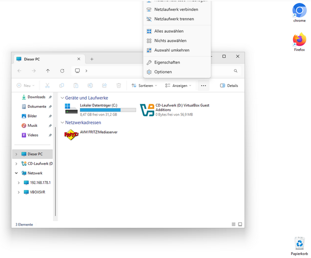 Windows 11 24H2: Explorer-Bug öffnet Menü nach oben