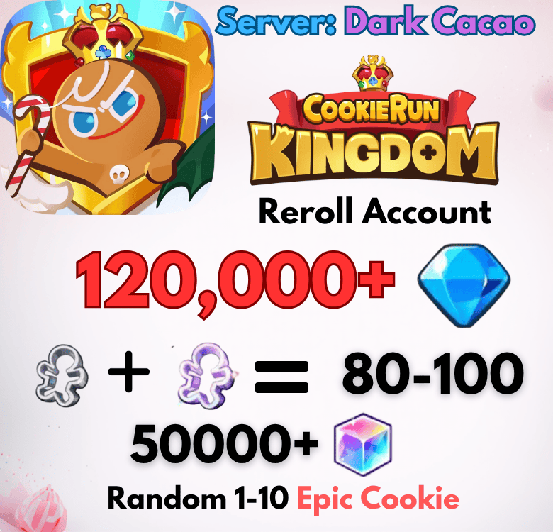 [Dark Cacao] Cookie Run: Kingdom Starter Account 
