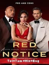 Watch Red Notice (2021) HDRip  Telugu Full Movie Online Free