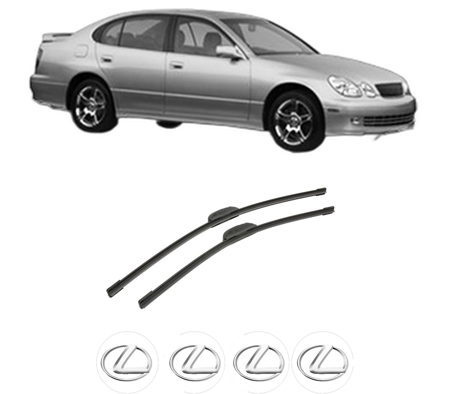Set stergatoare auto LEXUS GS (_S16_) din 1997-2004, pentru parbriz auto, 2 bucati, Bosch Aerotwin Retrofit, din cauciuc siliconat rezistent, 4 Stickere Auto LEXUS