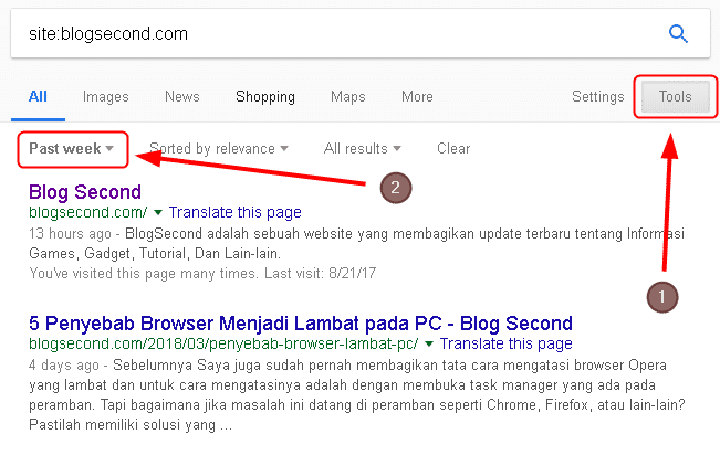 Memanfaatkan Fitur ALAT di Pencarian Google