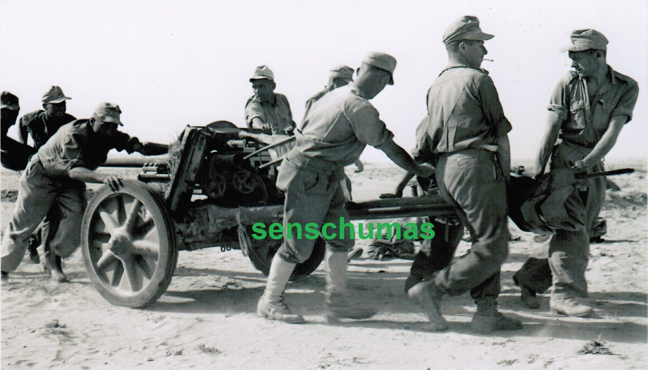 5 cm Pak m. Panzerjäger. Deutsches Afrika Korps. Libyen 1942.